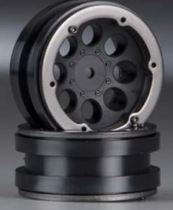 Axial Racing AXIC8087 - Axial 1.9 8 Hole Beadlocks - Black (2pcs)