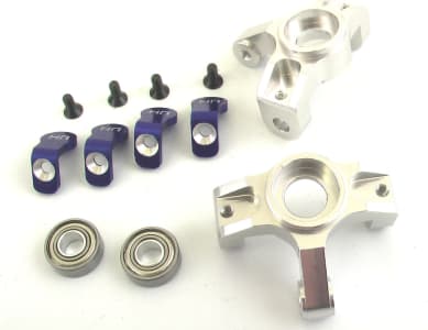 Hot Racing CCR2108 - Silver Aluminum Front Steering Knuckles