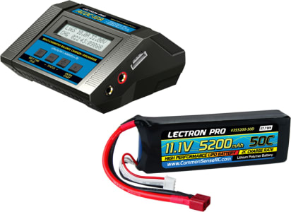 Common Sense RC CMSPP-006 - Acdc-10a Charger + 1 X 11.1v 5200mah 50c W/ T-Plug Type Connecto