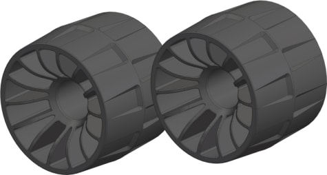 Corally COR00180-298 - Wheelie Bar Wheels - Composite - 2 pieces: Dementor
