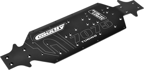 Corally COR00180-043 - Chassis Swb - Swiss Made 7075 T6 - 3mm Hard Anodised Black Mad