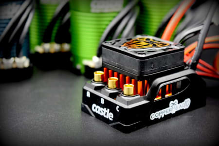 Castle Creations CSE010-0166-09 - Copperhead 10 ESC & 1412-3200KV 1:10th Motor Combo