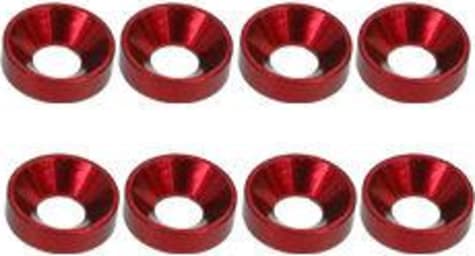 Hot Racing CW36802 - discontinued Red Aluminum 3mm Countersunk Washer (8)
