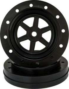 DE Racing DER-GLP-AB - Gambler Low Profile Drag Front wheels / 12mm Hex / BLACK 4