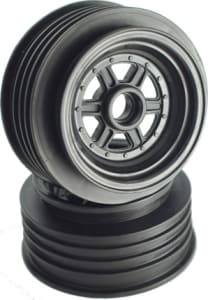 DE Racing DER-GSF-CB - Gambler Front Wheels for 3/8 Bearing Black