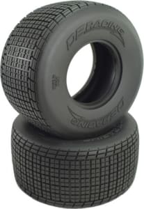 DE Racing DER-OSR2-C1 - Clay Compound Tires (Rear) Outlaw Sprint HB Racing W/Inserts (2)