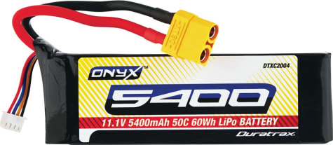 Duratrax DTXC2005 - LiPo Onyx 3S 11.1V 5400mAh 50C Soft Case XT90