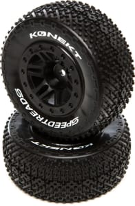 Duratrax DTXC2927 - SpeedTreads Konekt SC Mounted Black:SlashR 4x4F/R ECX 2 REORDER