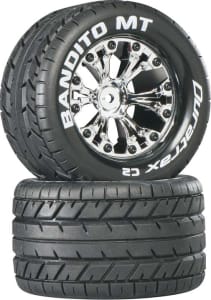 Duratrax DTXC3503 - Bandito MT 2.8 inch Truck 2WD Mntd Rear Chrome (2)