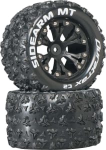 Duratrax DTXC3516 - Sidearm MT 2.8 inch Truck Mounted 1/2 inch Offset C2 Black (2)