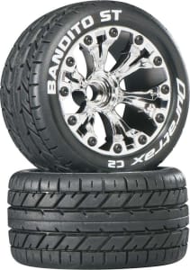 Duratrax DTXC3541 - discontinued Bandito 2.8 St 2WD Front Tires C2 Mounted Chrome Be