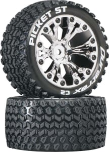 Duratrax DTXC3551 - Picket ST 2.8 inch Truck 2WD Mntd 1/2 inch Offset C2 Chr (2)