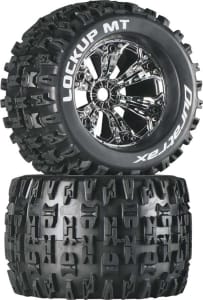 Duratrax DTXC3581 - Lockup MT 3.8 inch Mounted 1/2 inch Offset Chrome (2)