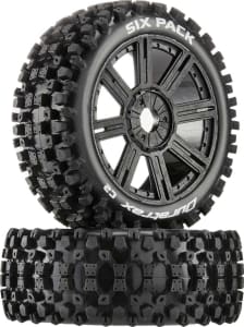 Duratrax DTXC3604 - discontinued Six Pack 1/8 Buggy C2 Mounted Spoke Black (2)