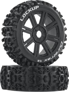 Duratrax DTXC3616 - Lockup 1/8 Buggy Tire C2 Mounted Spoke Black (2)