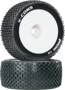 Duratrax DTXC3662 - discontinued X-Cons 1/8 Truggy Tires C2 Pre-Mounted 1/2 Offset W