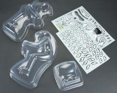 Duratrax DTXC4369 - Rider & Decal Set Clear DX450 Motorcycle