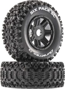 Duratrax DTXC5271 - Six Pack SC Mounted Soft Black 17mm Hex (2)