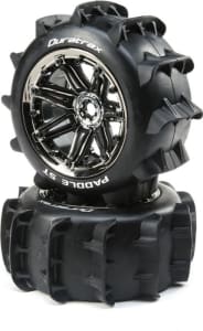 Duratrax DTXC5312 - discontinued Paddle 1/8 ST Sport Mounted Black Chrome 17mm 2