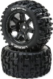 Duratrax DTXC5501 - discontinued Lockup X Belted Mounted Black 24mm (2)