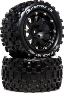 Duratrax DTXC5519 - Six Pack MT Belted 2.8 Mounted F/R 0 Offset Black (2)