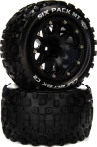 Duratrax DTXC5538 - Six Pack MT Belted 2.8 Mounted F/R 14mm Black (2)