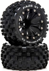 Duratrax DTXC5563 - Faze St 2.8 Mounted F/R C2 0.5 Offset Black 2