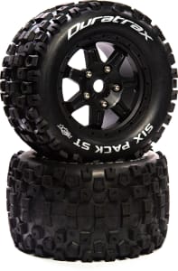 Duratrax DTXC5618 - Six Pack ST Belt 3.8 Mntd F/R 0 Offset Black 17mm 2