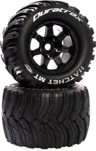 Duratrax DTXC5640 - discontinued Hatchet MT Belt 3.8 Mntd F/R .5 Offset Black 17mm (