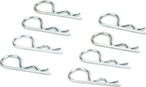 DU-BRO DUB2256 - Silver Body Clips 20.9mm long 1.10mm wire (10)