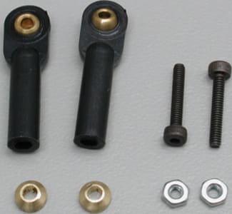 DU-BRO DUB2133 - Swivel Ball Link Black 2mm w/Hardware (2)