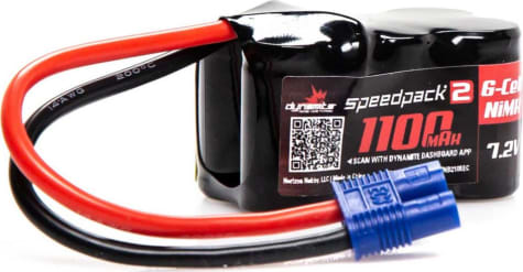Dynamite DYNB2105EC - SPEEDPACK2 7.2V 1100MAH 6 CELL NiMh 3+3 EC3