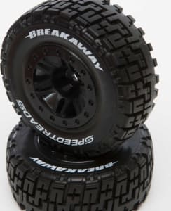 Dynamite DYNW5116 - SpeedTreads Breakaway SC Tires MNTD Black: Front (2)