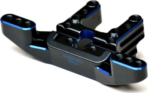 Exotek EXO1886 - B6.1 Front Camber Mount 7075 Black and Blue Anodized for T61/SC6