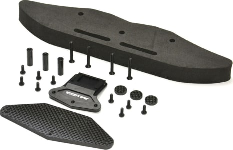 Exotek EXO2001 - Tlr 22 Drag Fr Bumper Set Alum Carbon Fiber and Foam
