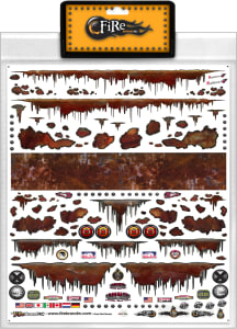 FireBrand RC FBR1DECRUS831 - Rust Rod Decal Sheet