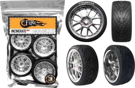 FireBrand RC FBR1WHECIN061 - Incinterate Rt 1:10 Wheels/Tires set of 4
