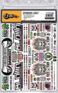 FireBrand RC FBR70409 - Sponsor Logo 3 Multi-fit vinyl decal sheet (8.5 x 11)