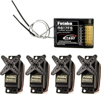 Futaba FUT01102190-1 - Fasst Pak (1 X R617fs and 4 X S3004)