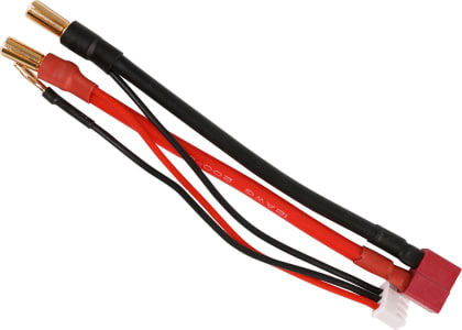 Gens Ace GEA5M2D - 2s Charge Cable: 5.0mm Bullet To T-plug style connector