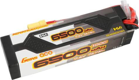 Gens Ace GEA65003S10E5 - 6500mAh 11.4V 3S1P HV 100C battery with EC5