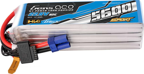 Gens Ace GEA6S5680SE5GT - Gens ace Sport G-Tech HV 5600mAh 6S1P 80C 22.8V Lipo HV Battery 