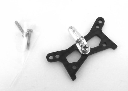 Hot Racing GMCT28 - Graphite Front Shock Tower (Silver) - Losi 1/36 Micro-T