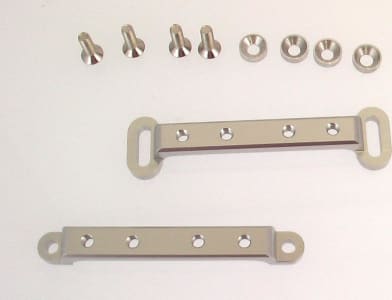 Hot Racing HL24SF08 - discontinued Silver Aluminum Shift Servo Mounting Plates