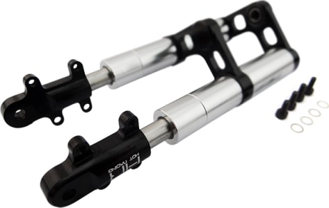Hot Racing HOR55GT08 - Silver GP Style Aluminum Front Shock Fork