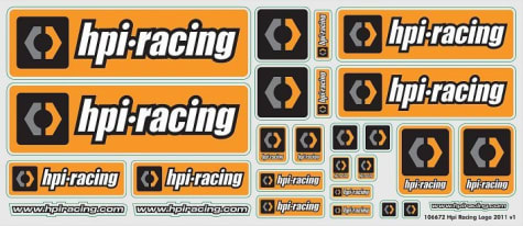 HPI HPI106672 - discontinued Racing Logo 2011 V1 Sticker Sheet
