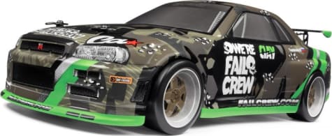 MICRO RS4 DRIFT FAIL CREW NISSAN SKYLINE R34 GT-R 1/18