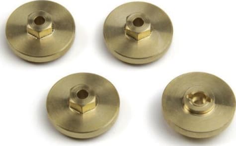 HPI HPI161235 - 7mm Hex Hub Weight Set +4mm (Brass/4 Pieces)