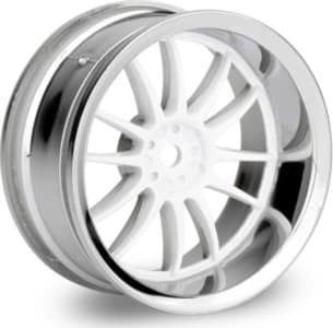 HPI HPI3284 - Work Xsa Wheel 26mm Chrome/White 6mm Offset (2)