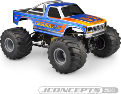JConcepts JCO0306 - 1984 F0RD F-250 Mt Scale Body for Custom 1:10 Scale Monster Tru